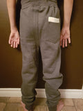 Grey With White trim Track pants
